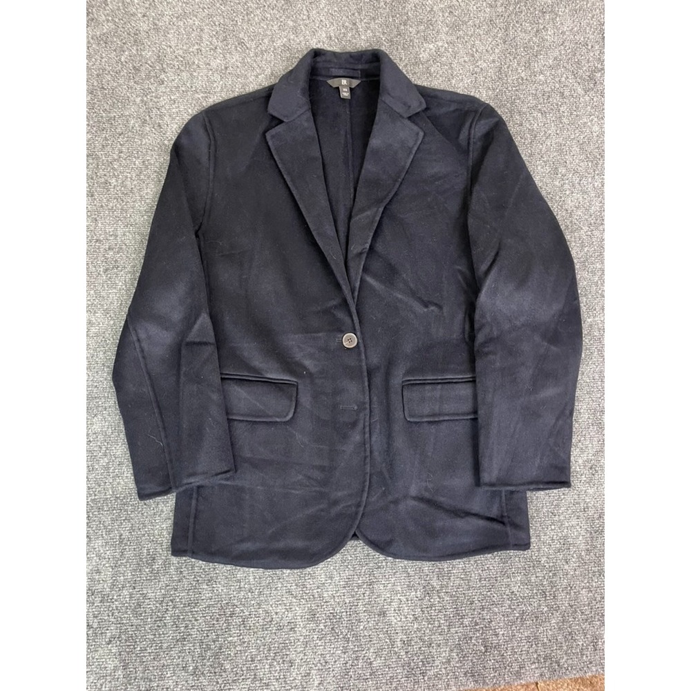 Banana Republic Mens Blazer Navy Blue‎ Wool Blend One-Button Unconstructed XS